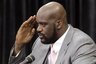 Shaquille O'Neal announces his retirement from NBA basketball at his home in Windermere, Fla.(AP Photo/John Raoux)