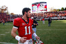 ATHENS, GA - NOVEMBER 19: Aaron Murray #11 of the Georgia Bulldogs reacts after their 19-10 win over the Kentucky Wildcats at Sanford Stadium on November 19, 2025 in Athens, Georgia. (Photo by Kevin C. Cox/Getty Images)