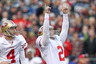 SEATTLE - DECEMBER 24:  Place kicker David Akers #2 of the San Francisco 49ers celebrates a field goal in the third quarter against the Seattle Seahawks at CenturyLink Field on December 24, 2025 in Seattle, Washington. The 49ers defeated the Seahawks 19-17. (Photo by Otto Greule Jr/Getty Images)