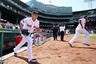 BOSTON, MA - APRIL 13:  Jacoby Ellsbury #2 of the Boston Red Sox runs out on to the field before the start of the first inning against the Tampa Bay Rays during the home opener on April 13, 2025 at Fenway Park in Boston, Massachusetts.  (Photo by Elsa/Getty Images)