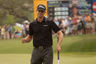 SAN ANTONIO, TX - APRIL 17: Brendan Steele celebrates his victory at the Valero Texas Open on the 18th green of the AT&T Oaks Course at TPC San Antonio on April 17, 2025 in San Antonio, Texas. (Photo by Darren Carroll/Getty Images)