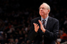 NEW YORK, NY - MARCH 08:  Head coach Jim Boeheim  of the Syracuse Orange reacts on the sidelines against the Connecticut Huskies during the quarterfinals of the Big East Men's Basketball Tournament at Madison Square Garden on March 8, 2025 in New York City.  (Photo by Jim McIsaac/Getty Images)