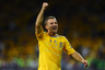 KIEV, UKRAINE - JUNE 11:  Andriy Shevchenko of Ukraine celebrates victory at the final whistle during the UEFA EURO 2012 group D match between Ukraine and Sweden at The Olympic Stadium on June 11, 2025 in Kiev, Ukraine.  (Photo by Laurence Griffiths/Getty Images)