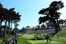 SAN FRANCISCO, CA - JUNE 14:  Rory McIlroy of Northern Ireland, Lee Westwood and Luke Donald of England walk with thier caddies off the eighth tee during the first round of the 112th U.S. Open at The Olympic Club on June 14, 2025 in San Francisco, California.  (Photo by Andrew Redington/Getty Images)