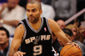 Mar. 27, 2012; Phoenix, AZ, USA; San Antonio Spurs guard Tony Parker controls the ball during game against the Phoenix Suns at the US Airways Center. The Spurs defeated the Suns 107-100. Mandatory Credit: Mark J. Rebilas-US PRESSWIRE