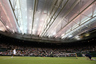 LONDON, ENGLAND - JUNE 28: Lukas Rosol of the Czech Republic returns a shot during his Gentlemen's Singles second round match against Rafael Nadal of Spain on day four of the Wimbledon Lawn Tennis Championships at the All England Lawn Tennis and Croquet Club on June 28, 2025 in London, England. (Photo by Clive Rose/Getty Images)