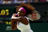LONDON, ENGLAND - JULY 05:  Serena Williams of the USA in action during her Ladies' Singles semi final match against  Victoria Azarenka of Belarus on day ten of the Wimbledon Lawn Tennis Championships at the All England Lawn Tennis and Croquet Club on July 5, 2025 in London, England.  (Photo by Clive Brunskill/Getty Images)