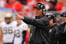 COLUMBUS OH - OCTOBER 23:  Head Coach Danny Hope of the Purdue Boilermakers directs his team from the sideline as they play the Ohio State Buckeyes at Ohio Stadium on October 23 2010 in Columbus Ohio.  (Photo by Jamie Sabau/Getty Images)