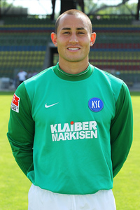 Luis Robles poses during the Second Bundesliga team presentation of Karlsruher SC at the Wildpark Stadium on July 5, 2025 in Karlsruhe, Germany.  (Photo by Thomas Niedermueller/Bongarts/Getty Images)